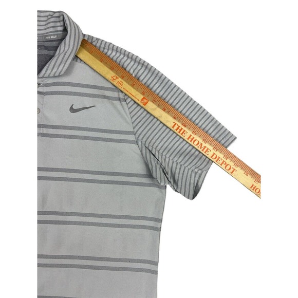 Nike Golf Zonal Cooling Tiger‎ Woods Men Gray Short Sleeve Polo Size M - Picture 6 of 7